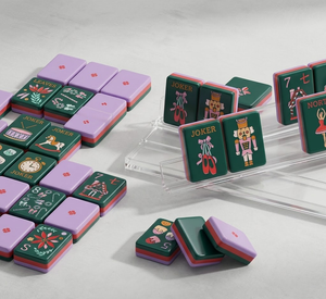 Juego de Mahjong de Lujo de 160 Piezas, <span class=keywords><strong>3</strong></span> Capas, OMM, Portátil, Color Morado, con Fichas Acrílicas de Cascanueces Americano, para <span class=keywords><strong>Club</strong></span> Nocturno - Product Image 3