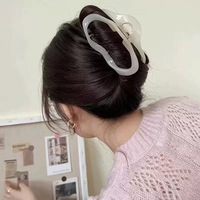 Printemps 11cm nuage grandes griffes de cheveux requin pince coiffure pour femme mode tempérament Barrettes couleur unie épingles à cheveux robustes