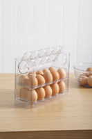 Porte-œufs à 30 grilles pour réfrigérateur, récipient de stockage en plastique transparent, boîte de stockage d'oeufs frais pour réfrigérateur