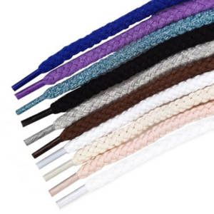 도매 사용자 정의 라운드 문자열 신발 레이스 코튼 브레이드 신발 끈 코튼 로프 끈 캔버스 스니커즈 보드 신발 - Product Image 1