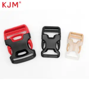 KJM fabrika fiyat özel 25mm yürüyüş sırt çantası ayarlanabilir askı Quick Release plastik toka bağlamak