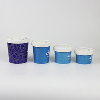 Emballage de nouilles de restaurant de qualité alimentaire bol en papier de soupe chaude kraft personnalisé jetable avec couvercles en papier