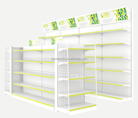 Étagères de gondole Étagères de magasin de détail Mini étagère de gondole en métal démontée réglable Étagères de décoration de magasin entier