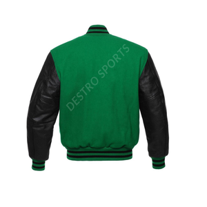 Best Manufacturer 100% Cotton College <b>Baseball</b> <b>Jacket</b> <b>Men</b> Leather Sleeves Spring Varsity <b>Jackets</b> Breathable Windproof Waterproof - Product Image 2