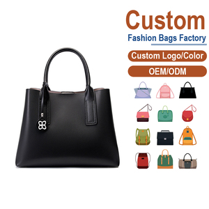 Sac fourre-tout noir grande capacité en cuir véritable - Cuir de vachette pleine fleur avec détail trèfle, élégance professionnelle, antivol, été - Product Image 1