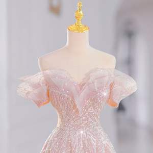 Abito <span class=keywords><strong>da</strong></span> <span class=keywords><strong>Sera</strong></span> <span class=keywords><strong>da</strong></span> Principessa di Lusso Scintillante 2024 Nuovi <span class=keywords><strong>Abiti</strong></span> <span class=keywords><strong>da</strong></span> Sposa con Diamanti Volant e Spalle Scoperte - Product Image 4