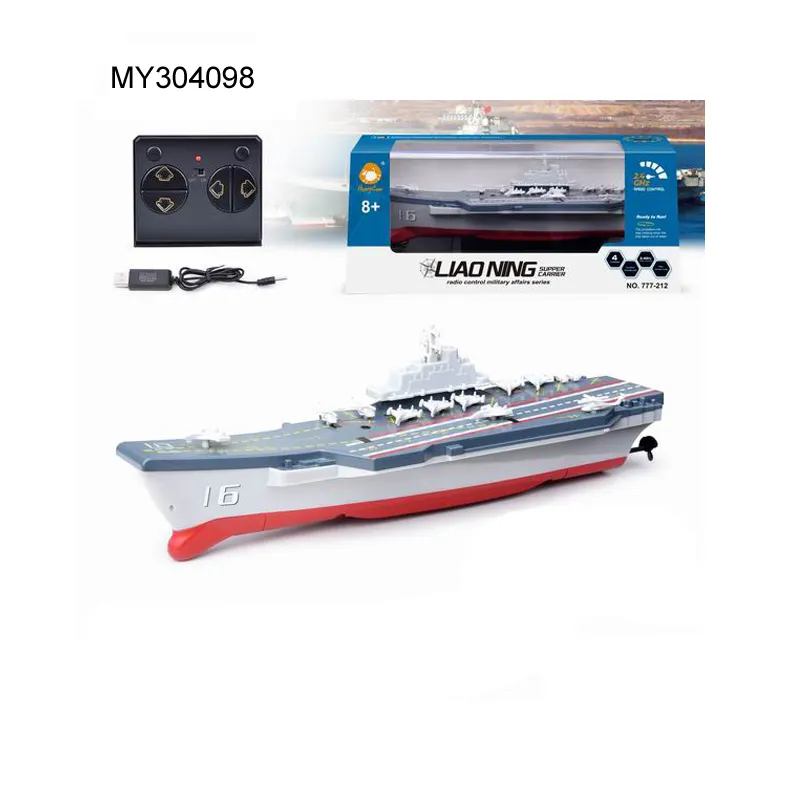 Barco de juguete con radiocontrol de 2,4G, Serie de negocios militares, barco de juguete