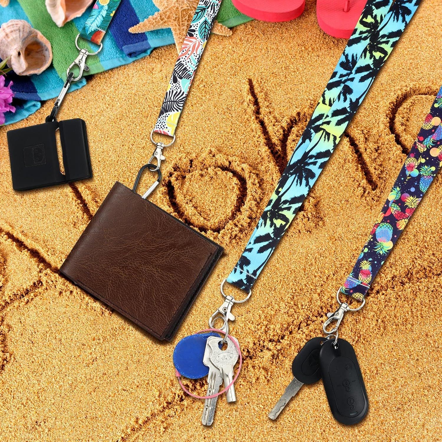 Newest Lovely Creative Fashionable Cartoon Stitch Anti-Lost Neck Strap Satin Polyester UV Printed Hook ID Card Holder Student Image 4