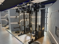 Utilisation commerciale câble croisé puissance Squat Rack Smith Machine équipement d'entraînement de gymnastique multifonctionnel en acier