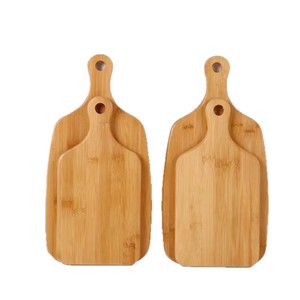 Tabla de cortar de bambú con asa, rectangular, 24x12x1.5 cm, para sushi, frutas y pizza - Product Image 5