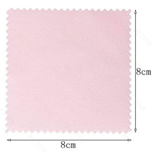 ピンククリーン布カスタム素材両面フリースロゴカスタムシルバージュエリー研磨マイクロファイバースエードクリーニング布 - Product Image 3