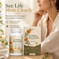 Vitamines pour les yeux OEM Lutéine 20mg & Zéaxanthine 4mg avec extrait de pépins de raisin et de groseille noire pour la santé de la vue