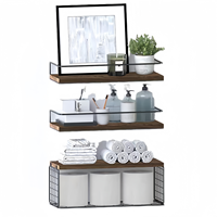 Étagères murales flottantes pour salle de bain et salon, panier de rangement en fil métallique à 4 niveaux, grande capacité, robuste, durable, moderne, pour épices