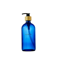 Flacon de luxe en verre dépoli noir opaque avec pompe pour huile corporelle, lotion, gel douche, nettoyant, shampoing – 2OZ, 4OZ, 8OZ, 16OZ, 32OZ