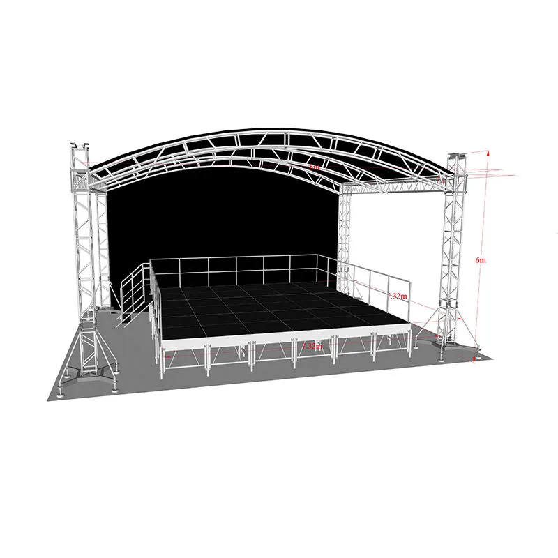 Đứng hỗ trợ giàn cho tất cả các kích thước dẫn Tủ mái giàn PA hệ thống và sân khấu ngoài trời cho buổi hòa nhạc
