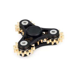Lệnh khẩn cấp steampunk cơ khí động đậy <span class=keywords><strong>Spinner</strong></span>-Thiết kế bánh răng kim loại, im lặng quay đồ chơi cho sự lo lắng & tập trung, quà tặng cho người lớn (Bạc/Đen) - Product Image 2