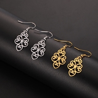 Boucles d'oreilles en filigrane en acier inoxydable pour femmes Vintage couleur or boucles d'oreilles bohème bijoux cadeaux de noël en gros