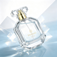 Flacon de parfum de luxe en verre de 100 ml avec pulvérisateur à pompe à surface plate sérigraphiée et diffuseur à bâtonnets – Offre Spéciale
