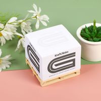 Bloc de Notas Adhesivas Cuadradas Personalizadas con Base de Madera, Notas Adhesivas Promocionales con Base de Madera