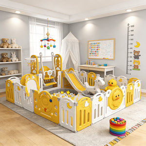 Produit transfrontalier très demandé : Parc pour bébé en matériau HDPE moderne et sûr, mobilier pour enfants, espace interactif parent-enfant - Product Image 1