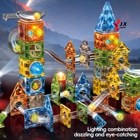 Tendence 2024 Jouets éducatifs STEM : Circuit de construction transparent, Jeu de piste à billes, Briques, tuyaux et tuiles magnétiques pour enfants
