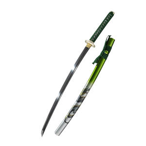 ดาบลองฉวนยาว 102 ซม. และเครื่องประดับอาวุธ ดาบทรงมังกรเขียวตีขึ้นรูปด้วยมือชิ้นเดียว อุปกรณ์ประกอบฉากภาพยนตร์แอนิเมชั่น ดาบซามูไร - Product Image 5