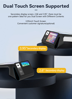 Android 14,0 Pantalla dual 8 pulgadas 3GB + 16GB/32GB Terminal Pos de mano con impresora de 58mm Z150 Nfc Epos Terminal de máquina