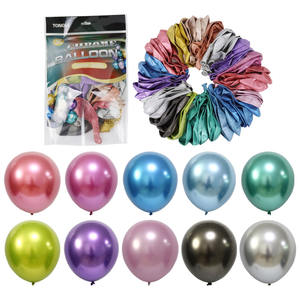 Ballons en latex métallisés multicolores <span class=keywords><strong>de</strong></span> 12 pouces pour la Saint-Valentin, la fête d'<span class=keywords><strong>anniversaire</strong></span>, la décoration <span class=keywords><strong>de</strong></span> fête, en gros - Product Image 1