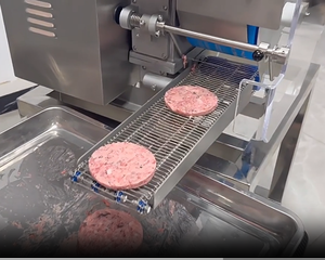 Novo Totalmente Automático Comercial <span class=keywords><strong>Burger</strong></span> Patty Que Faz A Máquina/Hamburger Patty Que Forma A Máquina SUS304 Aço Inoxidável 100-300 kg/h - Product Image 5