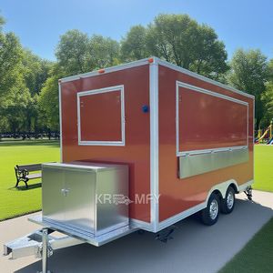 Remolque de Venta de Helados y Hot Dogs, Cocina Móvil, Camión de Comida con Luces LED para Dulces, Pollo Asado y Otros Productos - Product Image 2