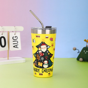 Vaso Personalizado de Doble Pared de Acero Inoxidable 304 para Niños, Cumpleaños, Reutilizable, Aislado, con Pajita, 16oz - Product Image 5