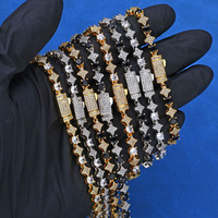 Bracelet de luxe léger pour femme en or, chaîne tennis étoile en moissanite 6 mm, style hip-hop européen et américain, accessoires de bijoux YYN