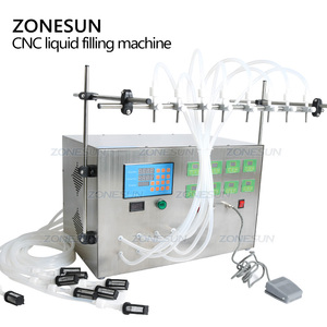 ZONESUN 8 Teste Pompa A Membrana Semi Automatico di Profumo Disinfettante Per Le Mani La Piccola Bottiglia di Liquido di Riempimento Macchinari - Product Image 6