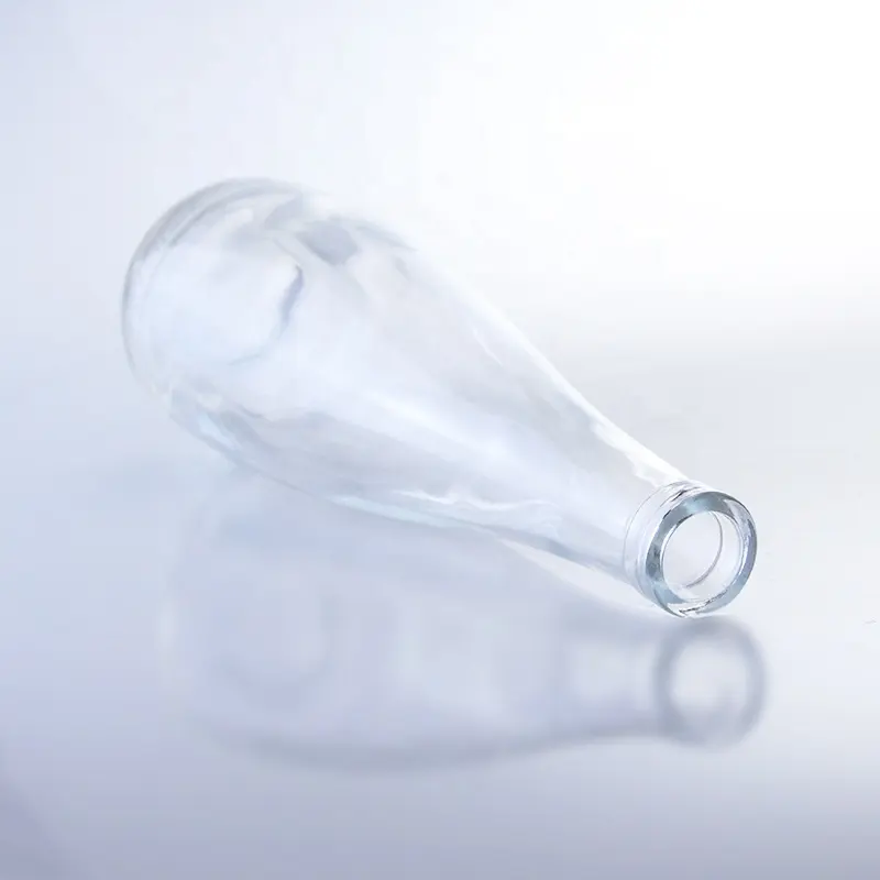 500 Ml 700 Ml 750 Ml Clear Drop Shaped Glass Water Bottle For Beverage Bottle