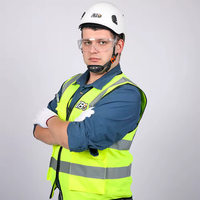 Casque de Sécurité Industriel HBC ABS pour Construction et Sauvetage avec Visière, Protection pour le Travail et l'Escalade, et Mines