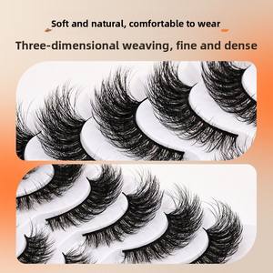 14 paires de <span class=keywords><strong>faux</strong></span> <span class=keywords><strong>cils</strong></span> en vison synthétique, style européen et américain, grand volume, épais, bouclés, désordonnés, série SK, vente en gros - Product Image 2