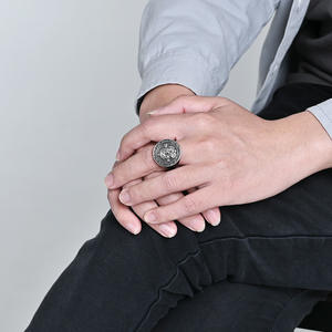 Retro Cross Stainless Steel <b>Ring</b> Men's Hip Hop Style Jewelry Gift Gold Silver Color Fashion <b>Rings</b> - Product Image 2