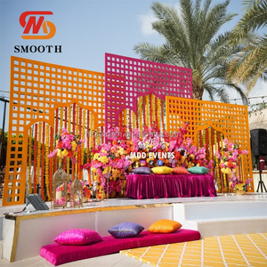 Arco Decorativo Metálico para Exteriores, Personalizable en Rosa y Naranja, Estilo Indio/Pakistaní, Fácil de Montar - Product Image 2