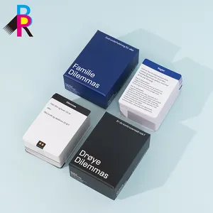 Fábrica personalizada Flashcard impresión personalizada juego de cartas familia tablero de juego fabricantes