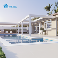 Pergola en aluminium sur mesure Sweet Home avec système de lames rétractables, toit motorisé et design bioclimatique imperméable