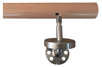 Holzhandlauf Buche 100 cm Wandmontiert Sicherheitszubehör Inklusive Modern 42mm Naturfinish Streichbar DIY Treppengeländer