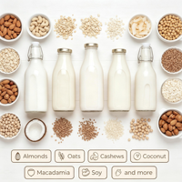 Blender multifonctionnel entièrement automatique pour usage domestique, fabricant de lait végétal sans pré-imprégnation, lait en 2 minutes, grande capacité de 1,6 L