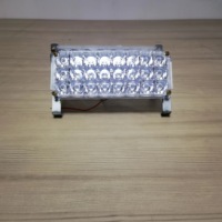 Luz Estroboscópica de Advertencia Cuadrada LED de Alto Brillo, Luz Intermitente Roja y Azul para Caseta de Seguridad, Ambulancia