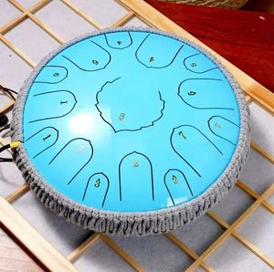 Nouveau Tambour à Langues en Acier de 14 Pouces, 15 Notes, Tonalité Ré, Handpan pour la Méditation, le Yoga et la Pratique Musicale - Product Image 1