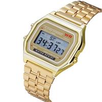 Jam tangan Digital Quartz multifungsi pria, jam tangan LED anak-anak grosir klasik kasual