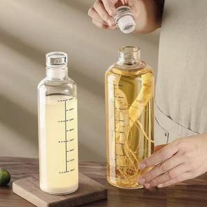 Coreano popolare salute tonico-Ginseng alta borosilicato bottiglia di vetro semplice elegante Stock Time scala bottiglia - Product Image 3