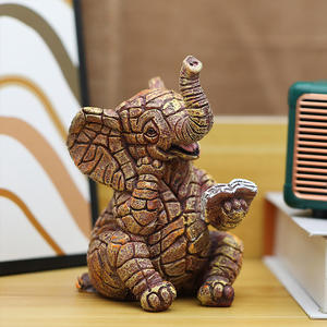 Figurines décoratives Witt en résine peintes à la main, éléphant lisant un livre, pour la maison et le jardin - Product Image 3