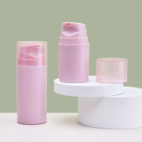 Flacon cosmétique sans air en plastique PP avec logo personnalisé, 50 ml/100 ml/150 ml, avec pompe unique pour crème pour les yeux, shampoing