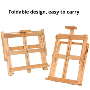 Cavalletto da Tavolo in Legno di Faggio Marrone Chiaro per Pittura a Olio, Acquerello, Acrilico e Schizzi Artistici per Adulti - Product Image 4