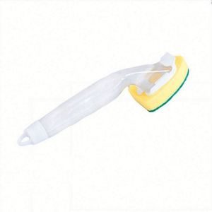<b>Dish</b> Washing Sponge Handle <b>Dish</b> <b>Wand</b> Refill Pack Kitchen Non Scratch Sink Scrubber PP Head Soap Dispenser Eco-Friendly Steel - Product Image 3